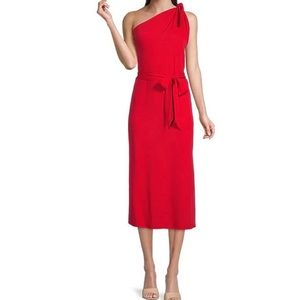 NWT Red one shoulder dress size large